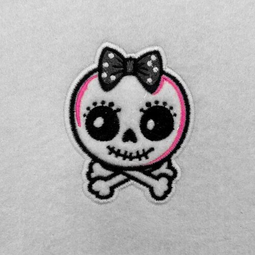 Embroidery Design: Girl Skull Applique