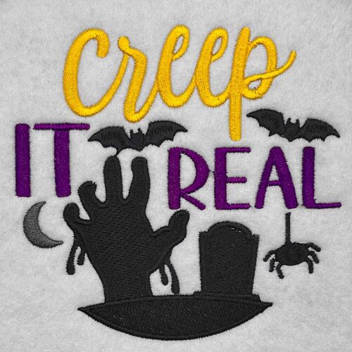 Creep it real embroidery design