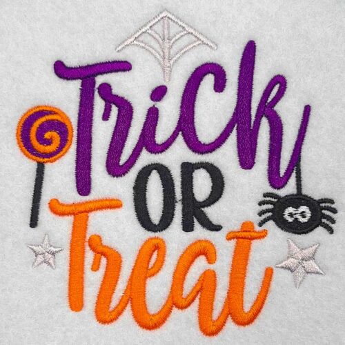 trick or treat embroidery design