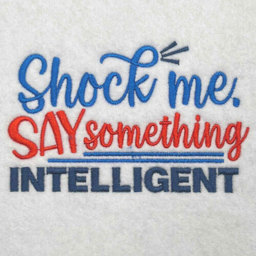 Shock me embroidery design