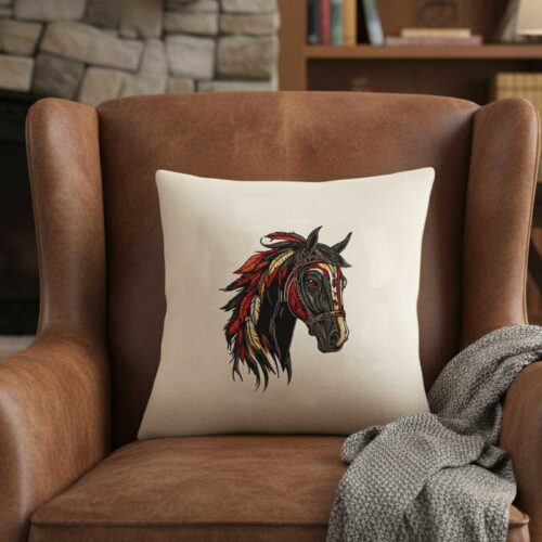 free spirit horse cushion