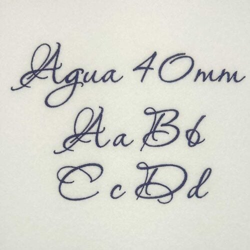 Agua 40mm ELF font