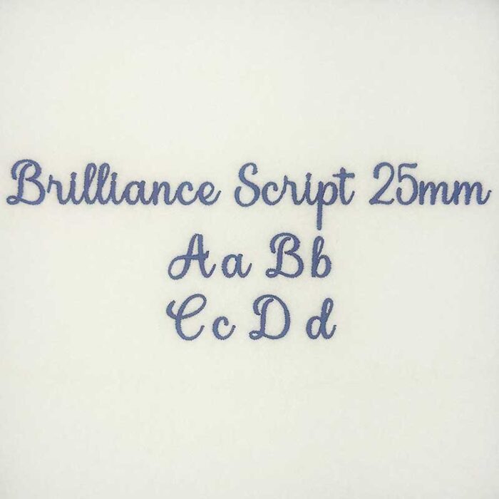 Embroidery Legacy Font (ELF): Brilliance 25mm | Embroidery Legacy