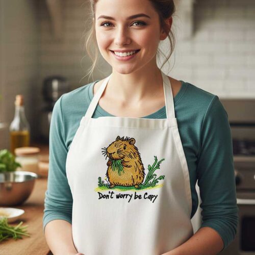 Don't worry be capy apron