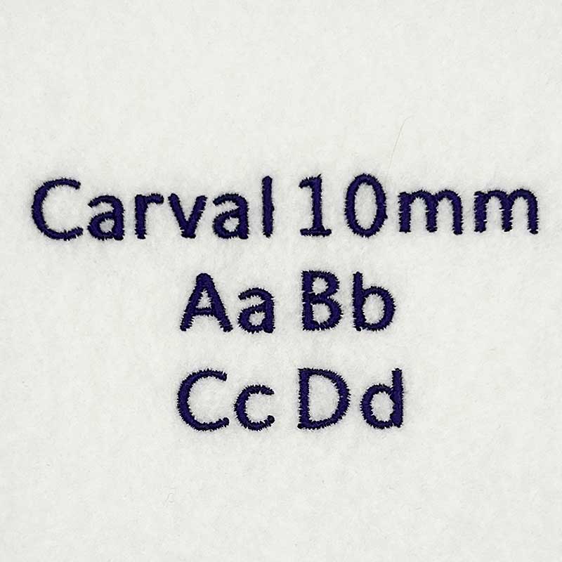 Carval 10mm ELF font