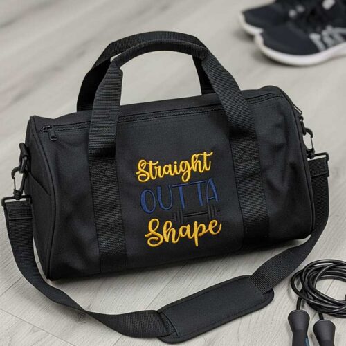 straight outta shape gym bag