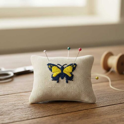 Mini Butterfly 21 pin cushion
