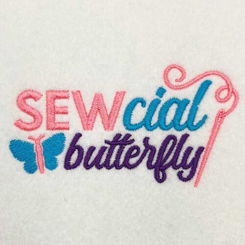 sewcial butterfly embroidery design