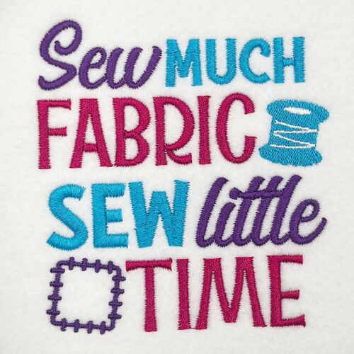sew much fabric embroidery design