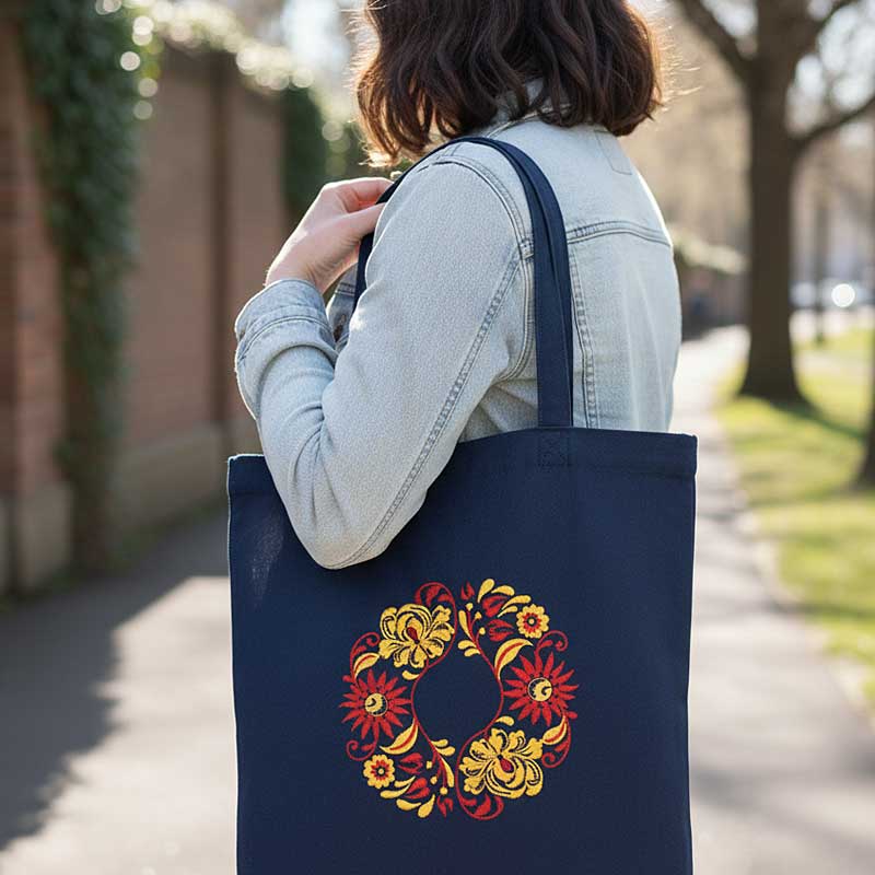 Russian art circle canvas bag