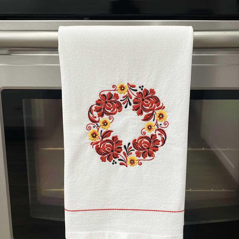 Russian Art Circle 8 Tea Towel