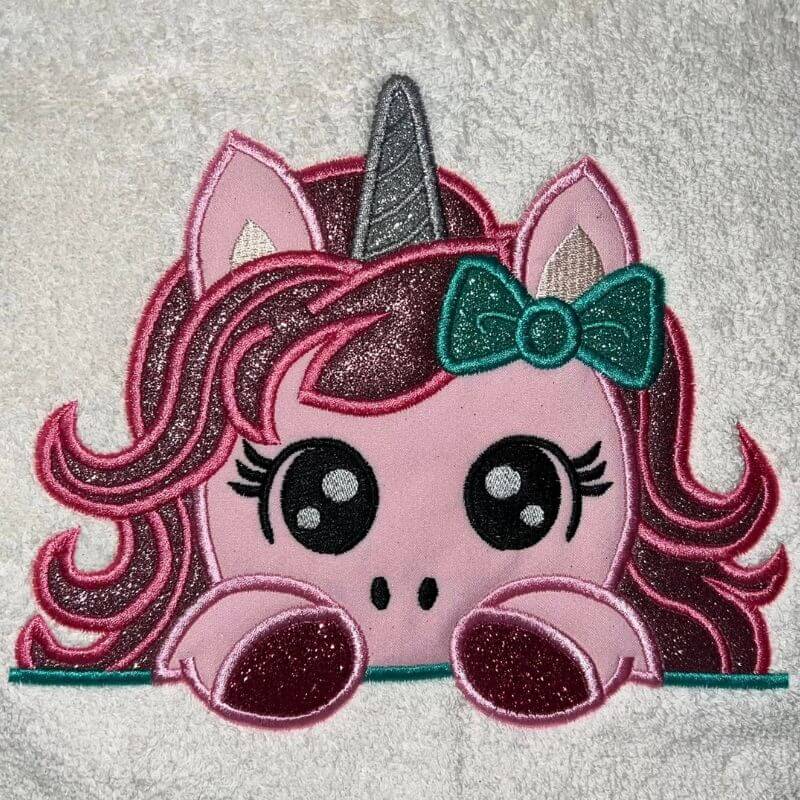 Cute unicorn embroidery design stitch out
