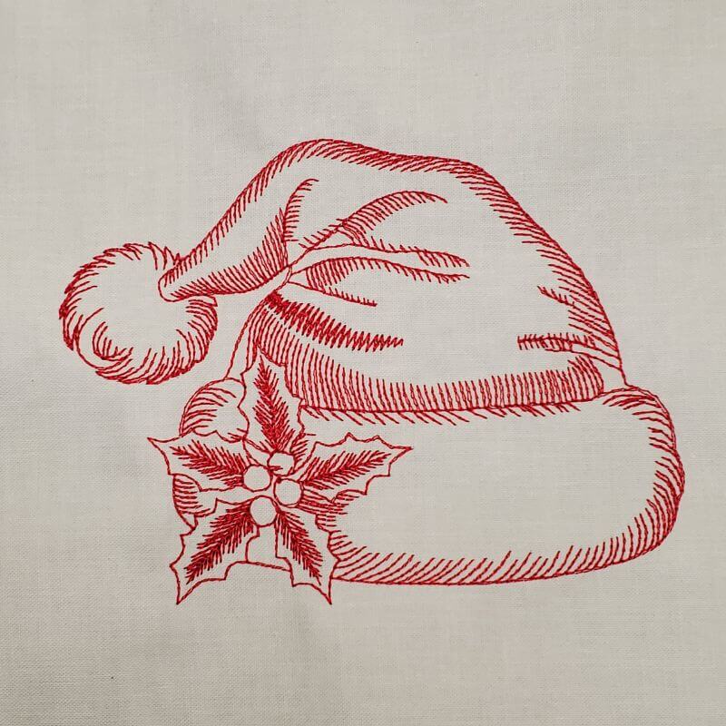 Santa hat embroidery design stitch out