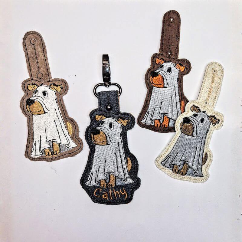 Cute dog clips embroidery design stitch out