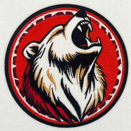 Native bear embroidery design