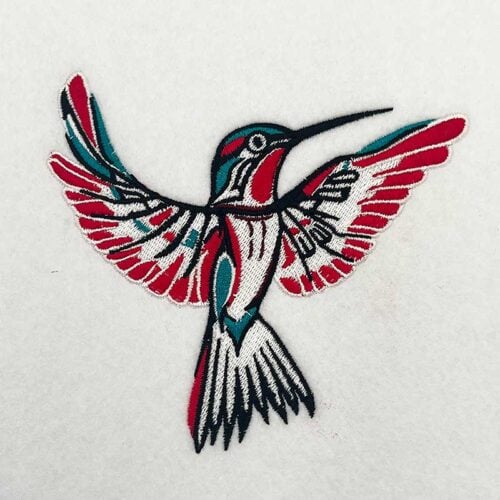 native hummingbird embroidery design