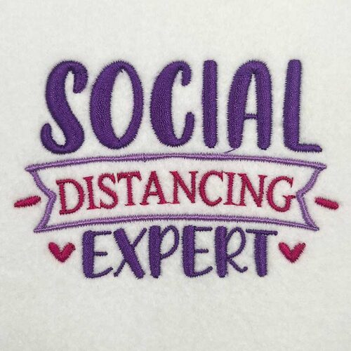 distancing expert embroidery design