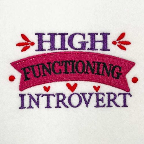 introvert embroidery design