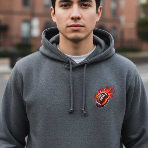 football flames hoodie