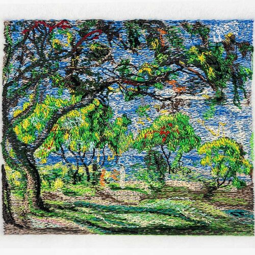 Embroidery Design: Bois de la Chaise by Pierre-Aguste Renoir