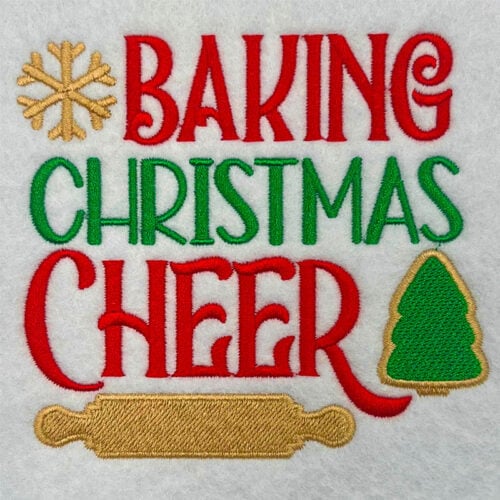 baking Christmas embroidery design