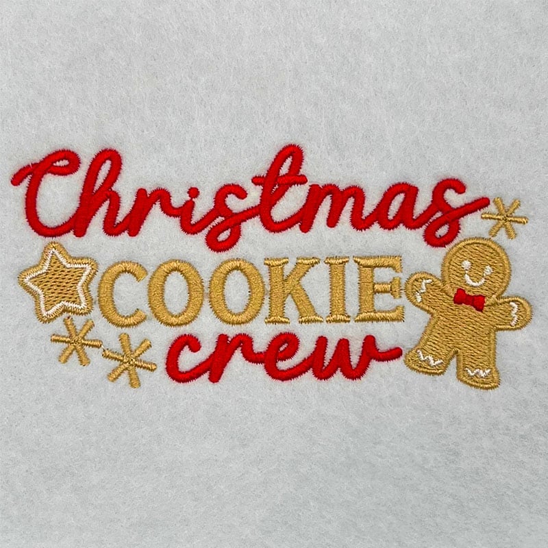 Christmas cookie embroidery design