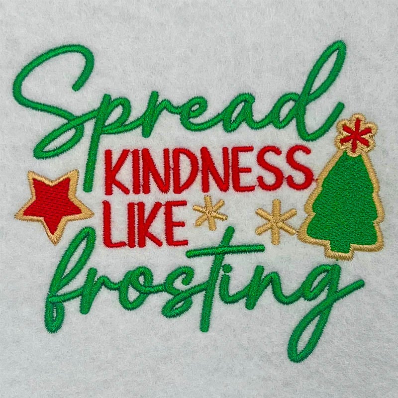 spread kindness embroidery design
