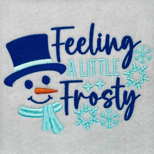 Feeling frosty embroidery design