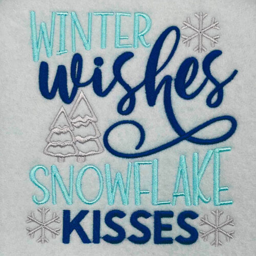 winter wishes embroidery design