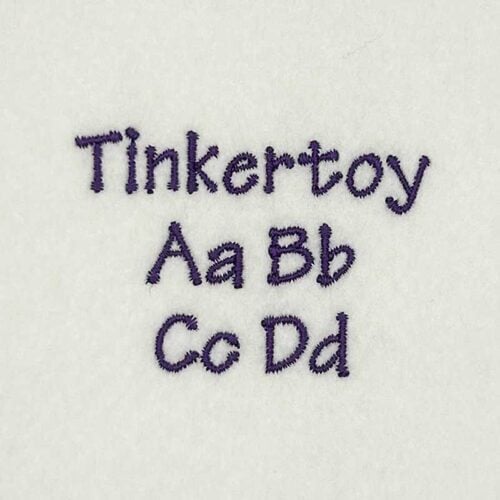Tinkertoy 10mm sew out