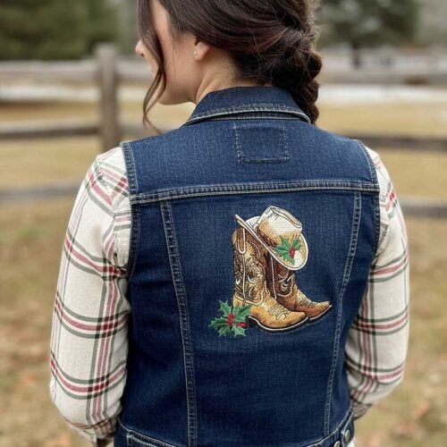 Christmas boots vest