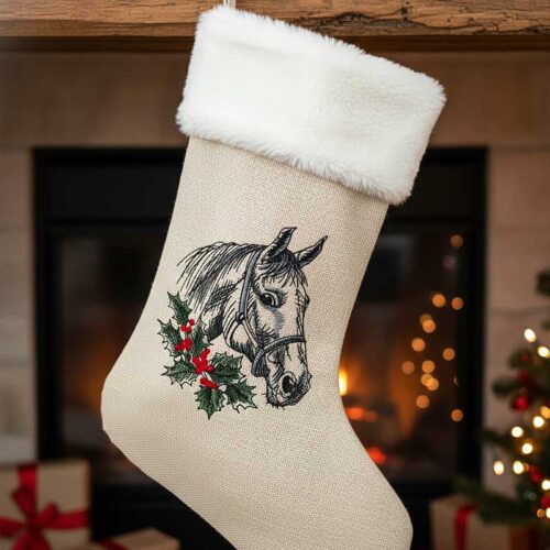 Christmas horse stocking