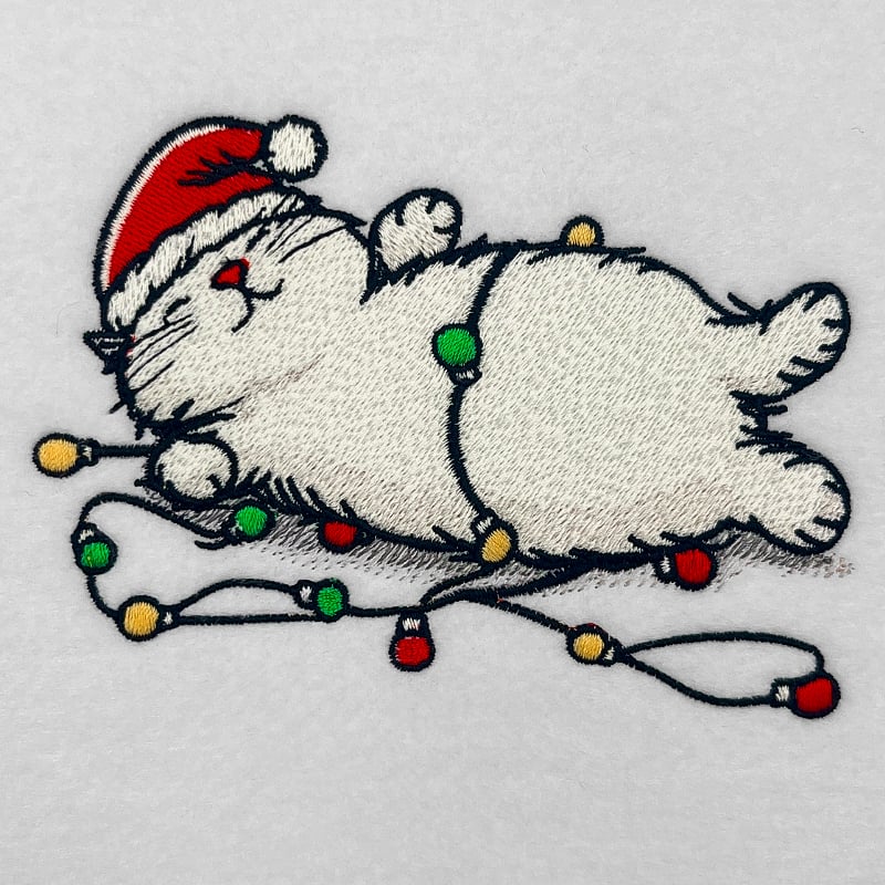 bad kitty lights 2 embroidery design