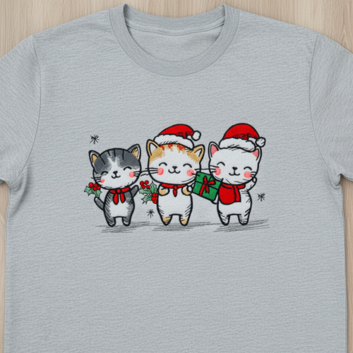 Christmas cats t-shirt