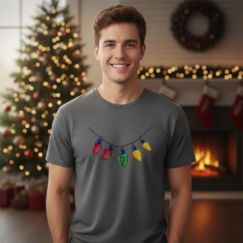 Christmas lights t-shirt