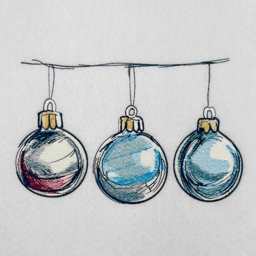 Christmas tree ornament 3 embroidery design
