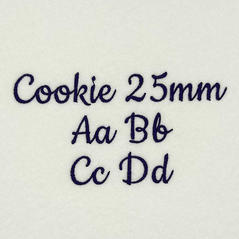 Cookie 25mm ELF font