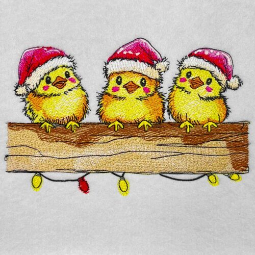 Christmas Chicks embroidery design