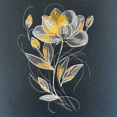 Moonlight Magnolia embroidery design