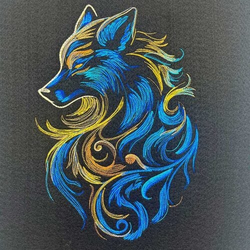 Moonlight wolf 2 embroidery design
