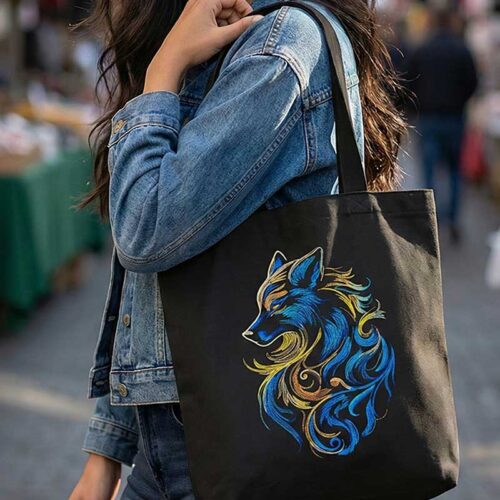 Moonlight wolf 2 tote bag