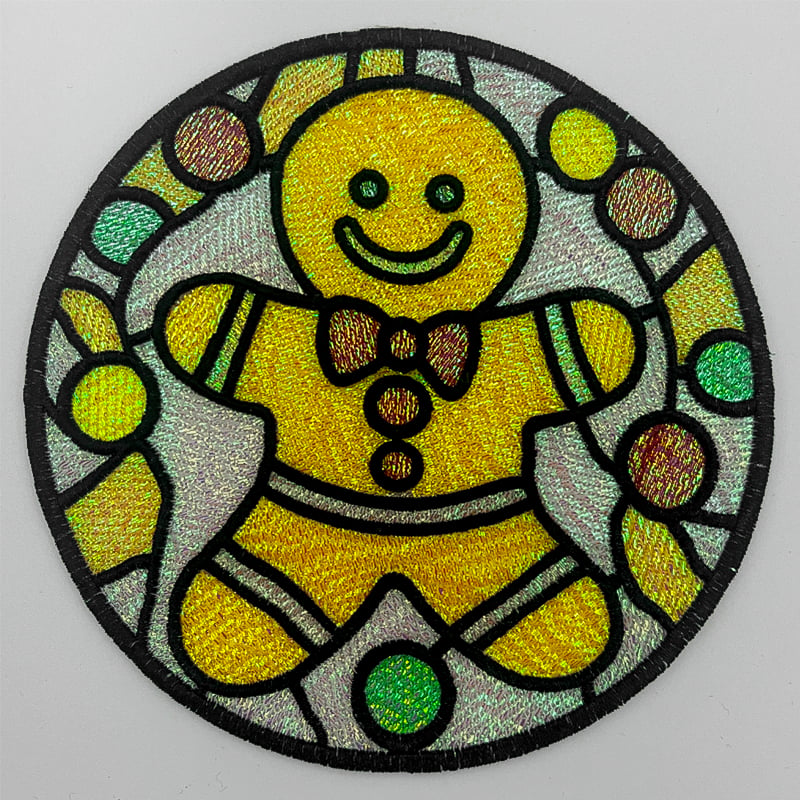 EL_StainedGlassGingerbread | Embroidery Legacy stained glass gingerbread boy embroidery design