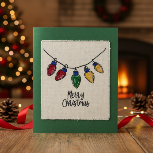 Merry Christmas lights card