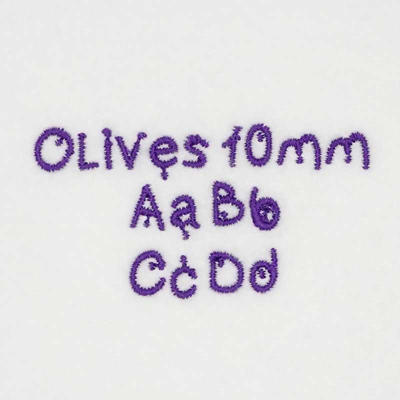 Olives 10mm ELF font