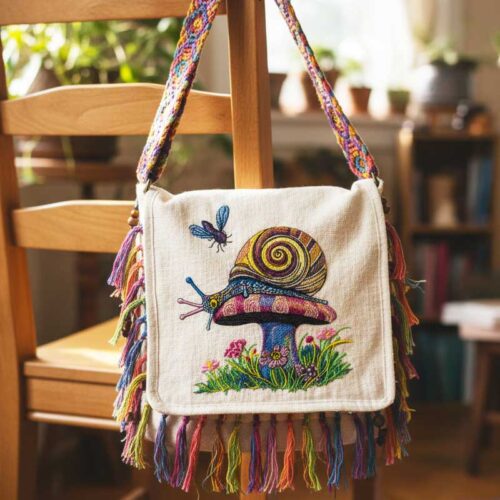 psychedelic snail bag
