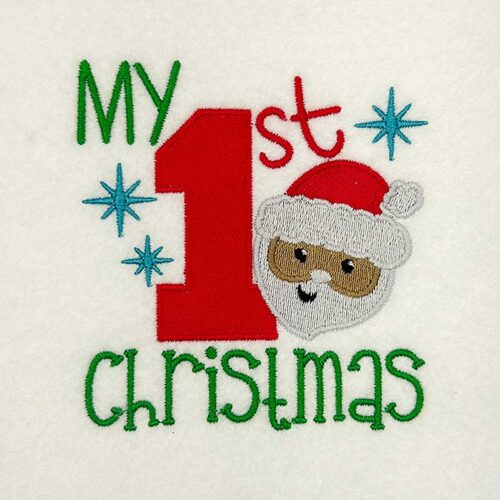 My 1st Christmas embroidery design
