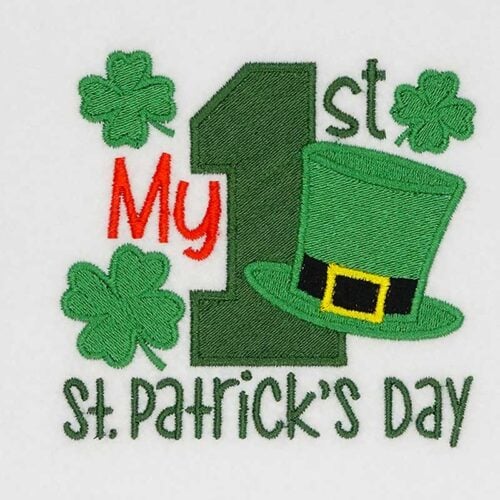 My 1st St. Patrick's Day embroidery design