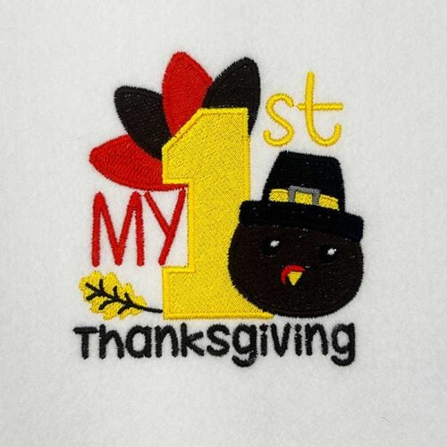 My 1st Thanksgiving embroidery design