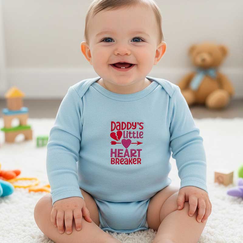 VK_DaddysHeartBreakerOnesie | Embroidery Legacy