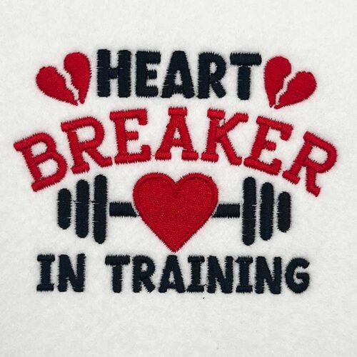Heart breaker embroidery design
